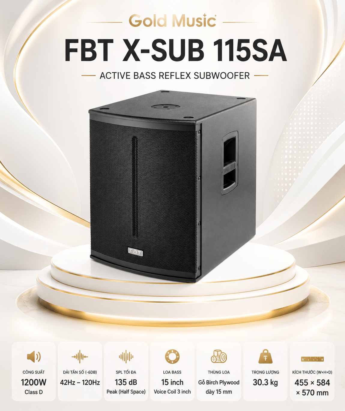 FBT X-SUB 115SA Combo loa + túi loa chính hãng fbt x sub 115sa combo loa plus