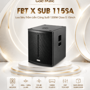 fbt x sub 115sa loa sieu tram lien cong suat 1200w class d 15inch