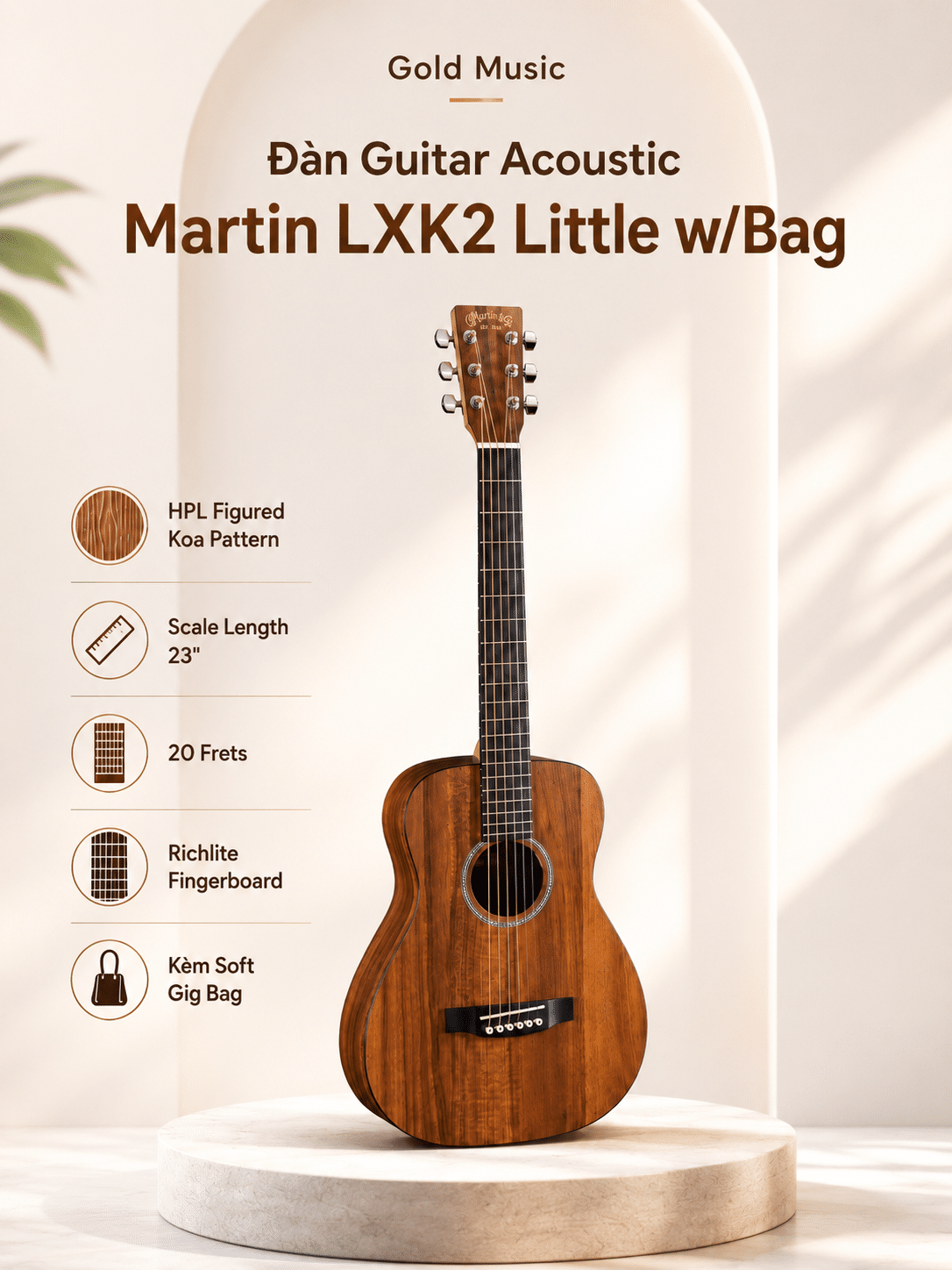 Đàn Guitar Acoustic Martin LXK2 Little, w/Bag guitar acoustic martin lxk2 little w bag