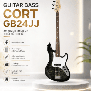 guitar bass cort gb24jj