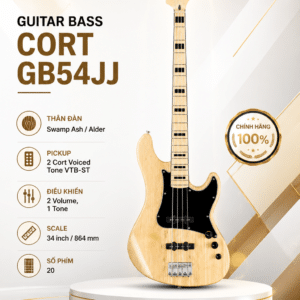 guitar bass cort gb54jj