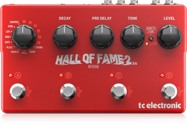 hall of fame 2 x4 reverb guitar and bass tc electronic