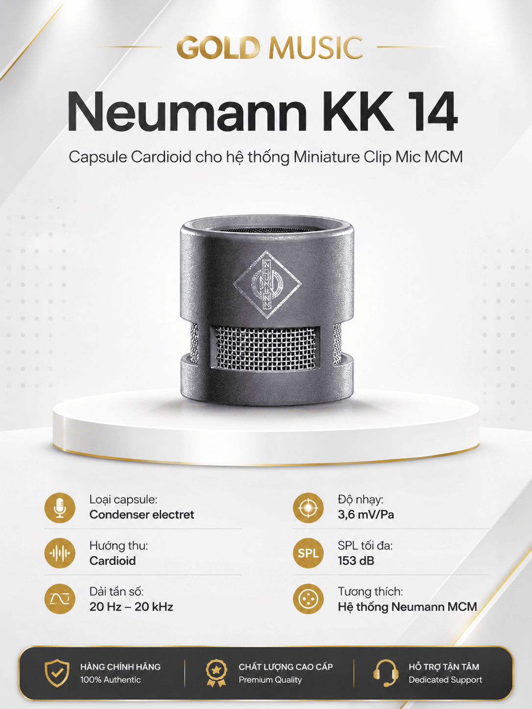 KK 14 Capsule cho hệ thống Miniature Clip Mic Sennheiser kk 14 capsule he thong miniature mic