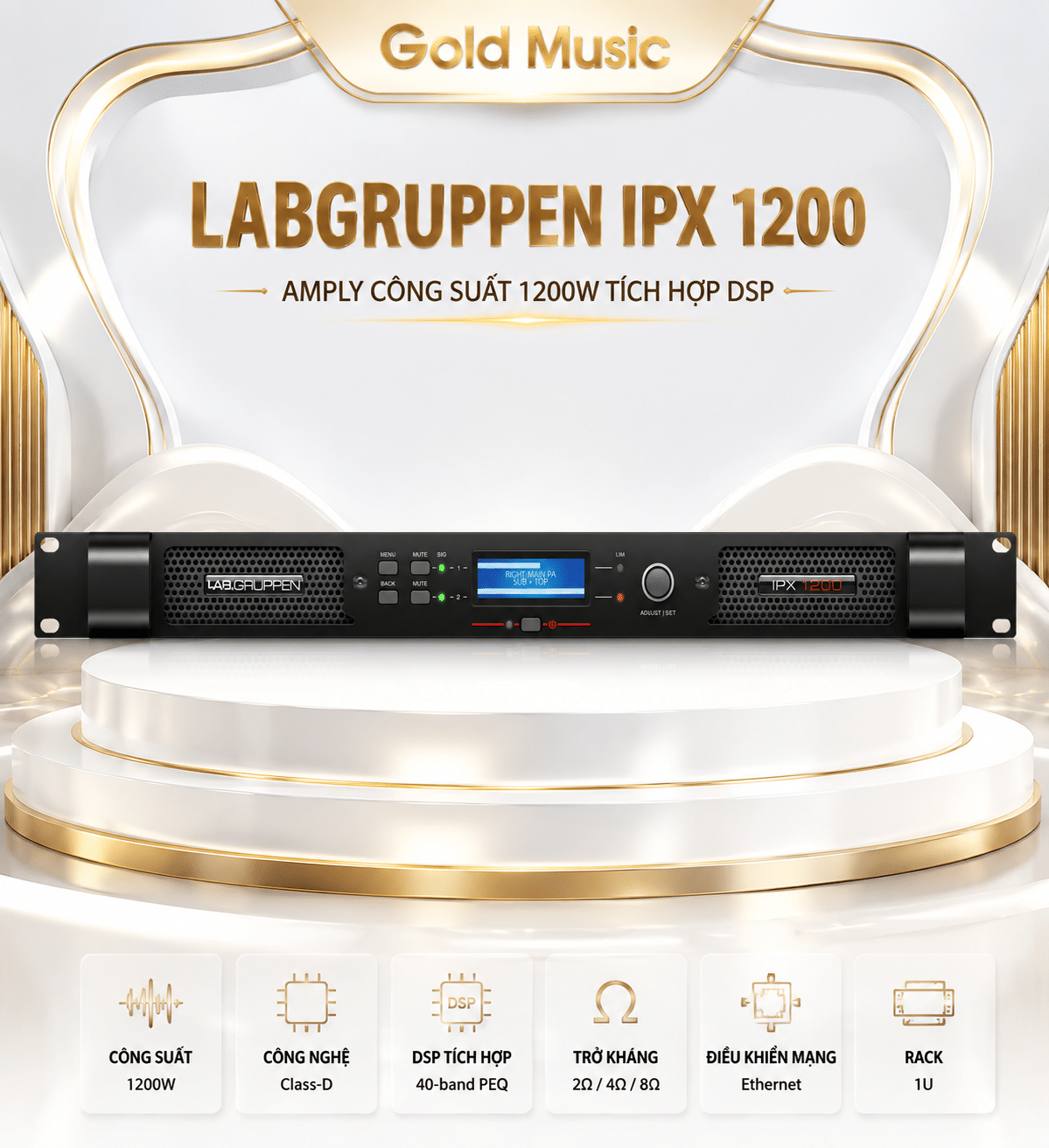 Labgruppen IPX 1200 Amply Công Suất 1200w labgruppen ipx 1200 ampli cong suat 1200w