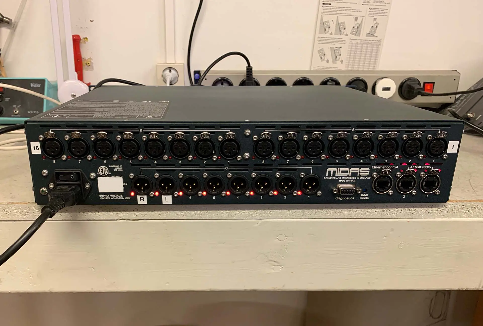 midas dl153 stage box 16 input 8 output 3