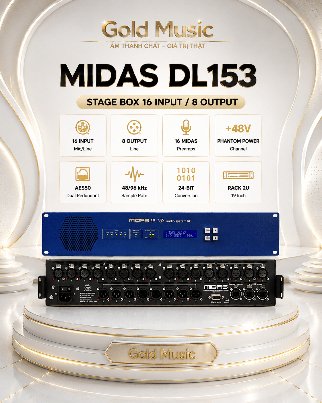 Midas DL153 Stage Box 16 Input 8 Output midas dl153 stage box 16 input 8