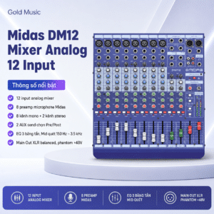 midas dm12 mixer annalog 12 input