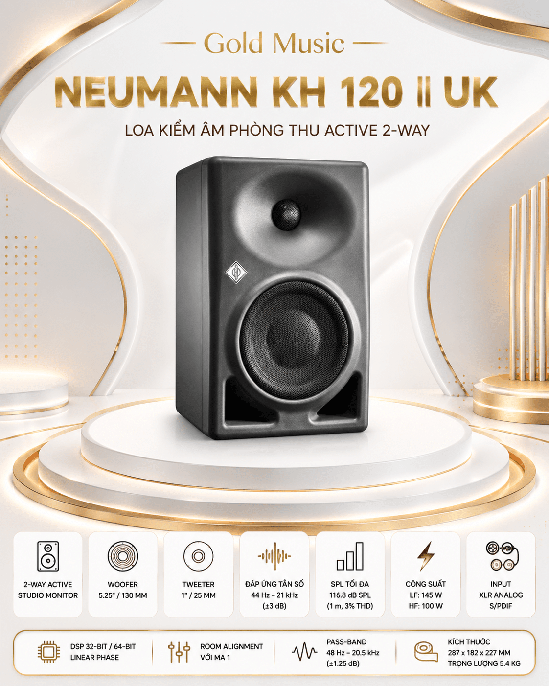 Neumann KH 120 II UK Loa kiếm âm phòng thu neumann kh 120 ii uk loa kiem