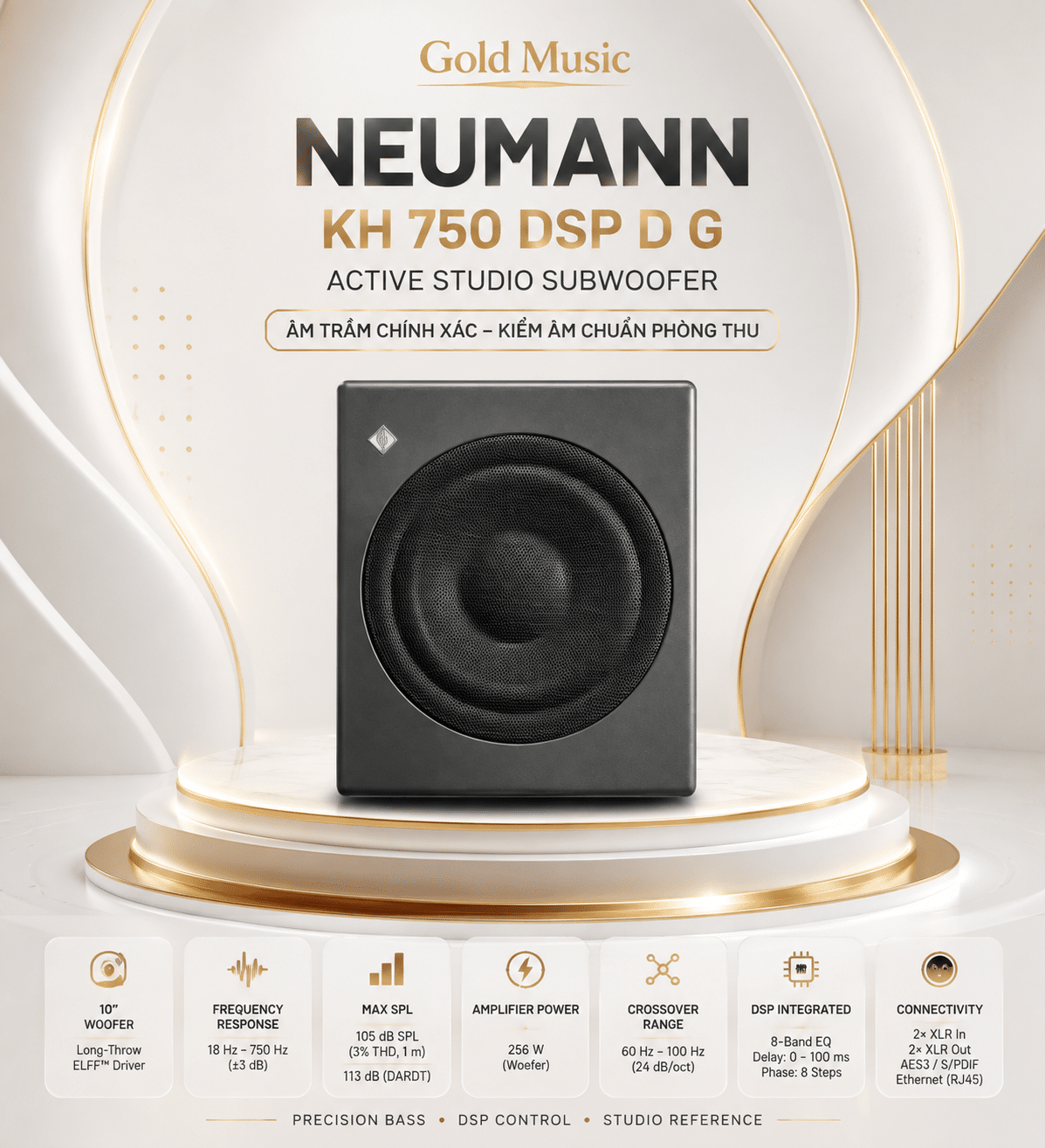 Neumann KH 750 DSP D G Loa subwoofer kiểm âm phòng thu neumann kh 750 dsp d g loa