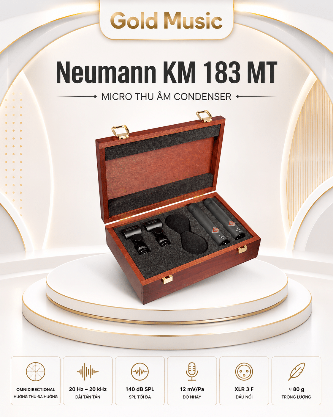 Neumann KM 183 MT Micro thu âm condenser neumann km 183 mt micro thu condenser