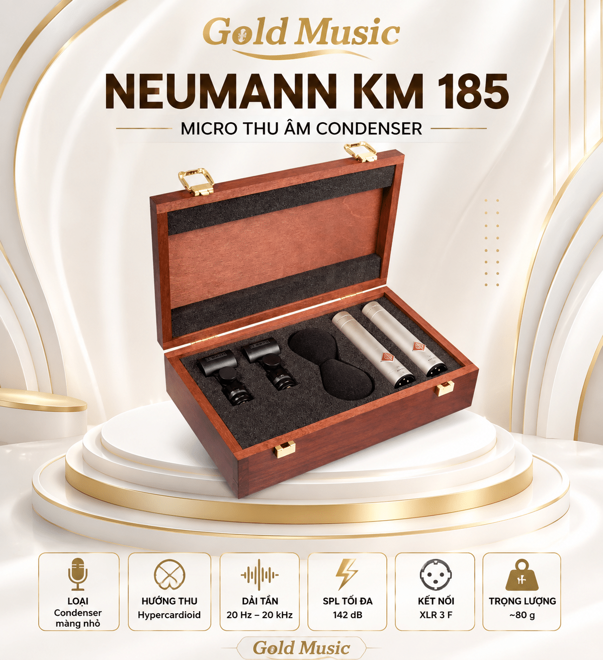 Neumann KM 185 Micro thu âm condenser neumann km 185 micro thu am condenser