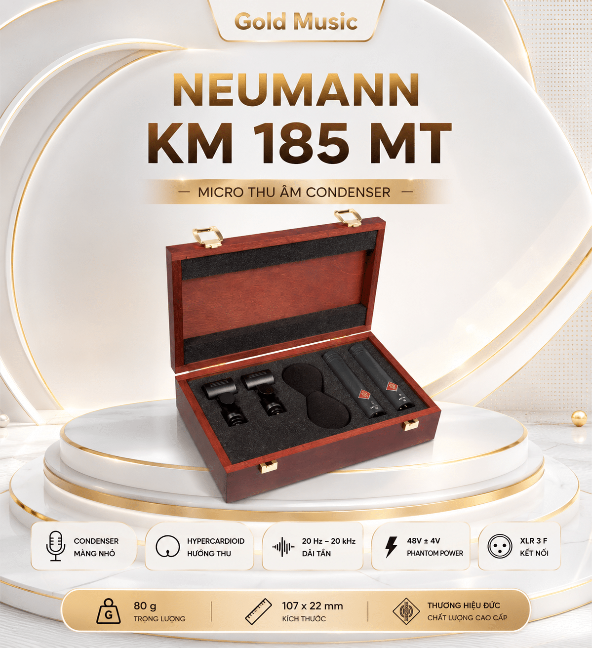 Neumann KM 185 MT Micro thu âm condenser neumann km 185 mt micro thu condenser