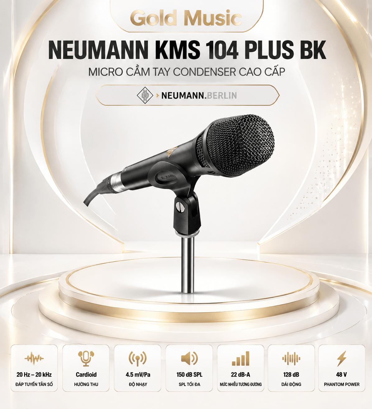 Neumann KMS 104 plus bk Micro Cầm Tay Condenser neumann kms 104 plus bk micro cam