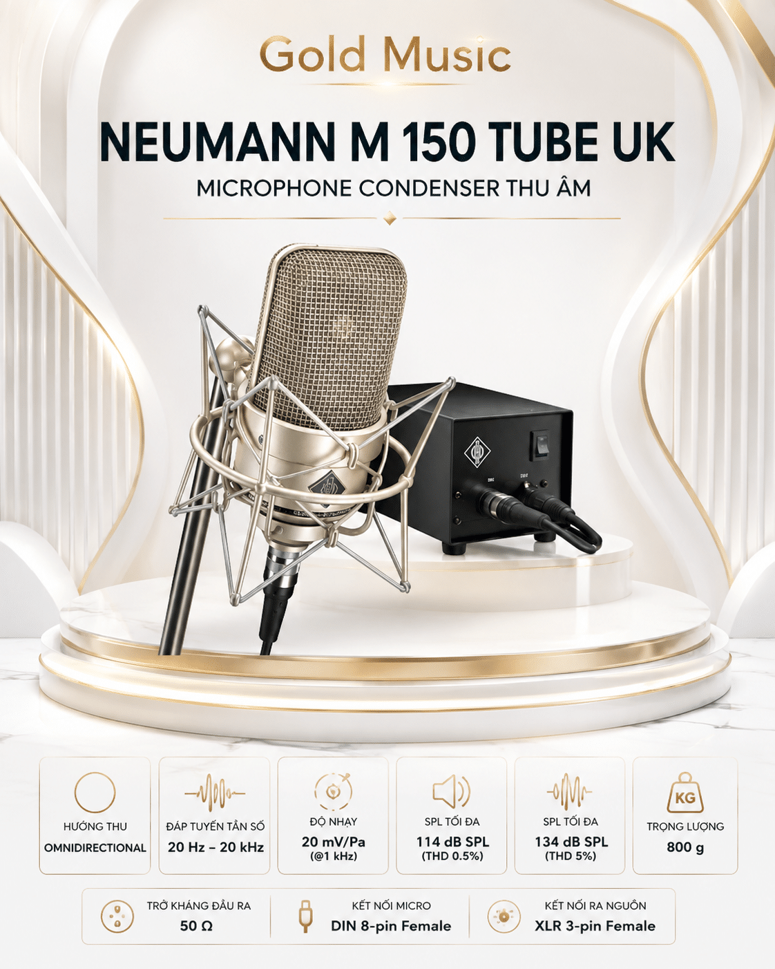 Neumann M 150 TUBE UK Microphone condenser thu âm neumann m 150 tube uk microphone condenser