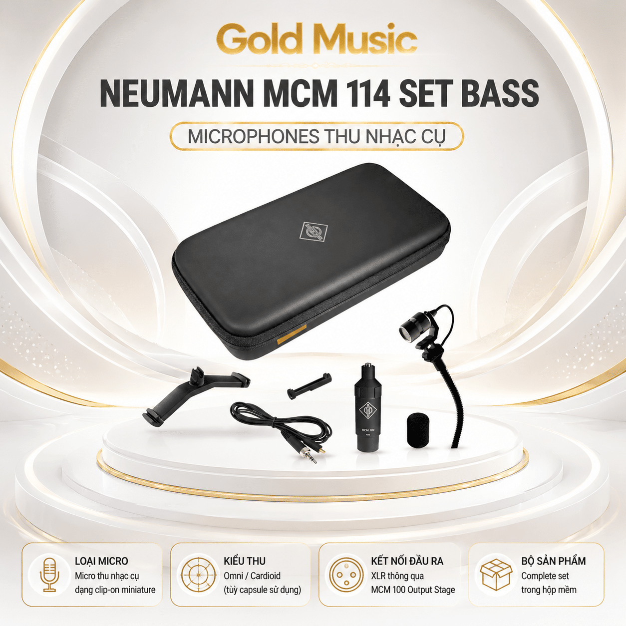Neumann MCM 114 SET BASS Microphones thu nhạc cụ neumann mcm 114 set bass microphones thu
