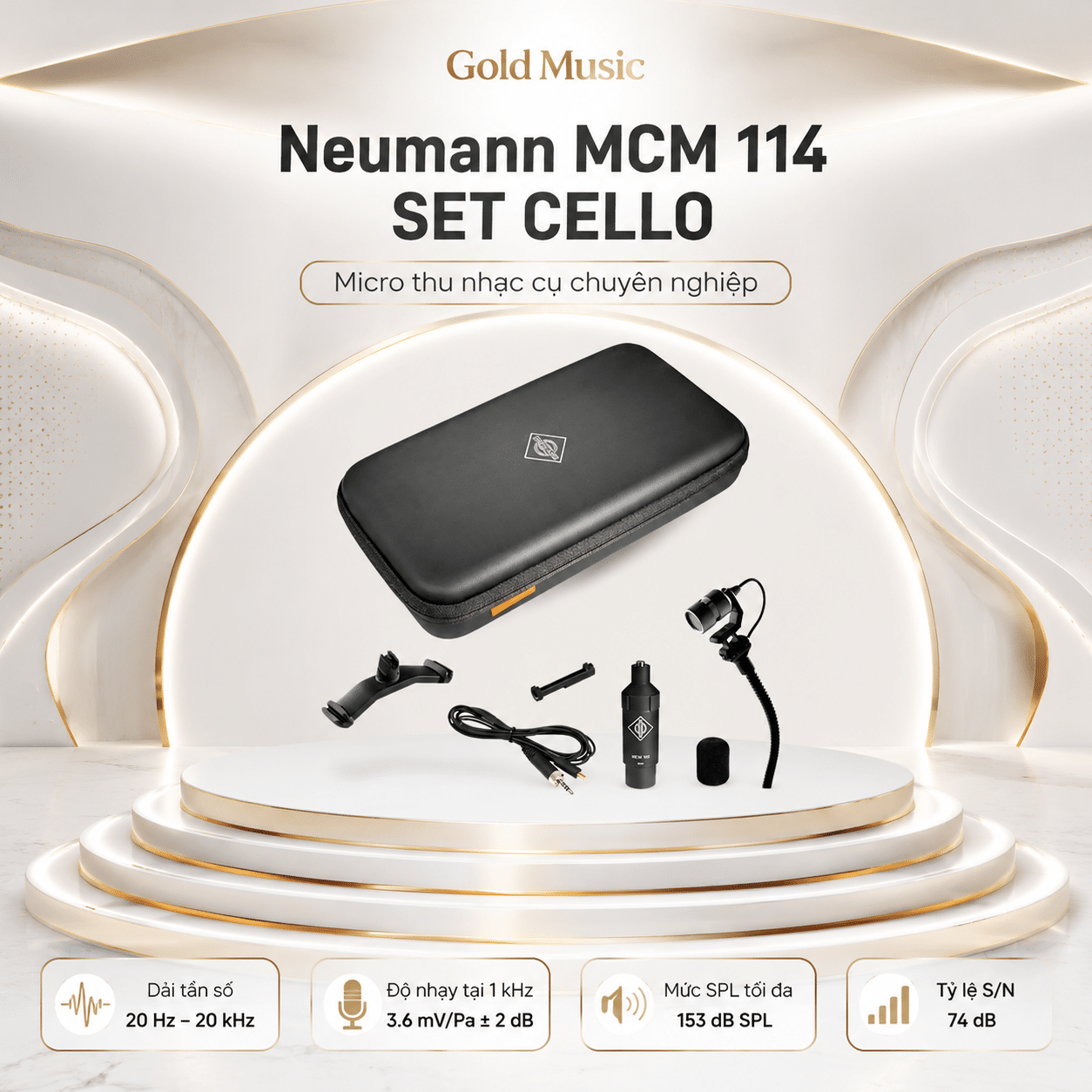 Neumann MCM 114 SET CELLO Micro thu nhạc cụ neumann mcm 114 set cello micro thu