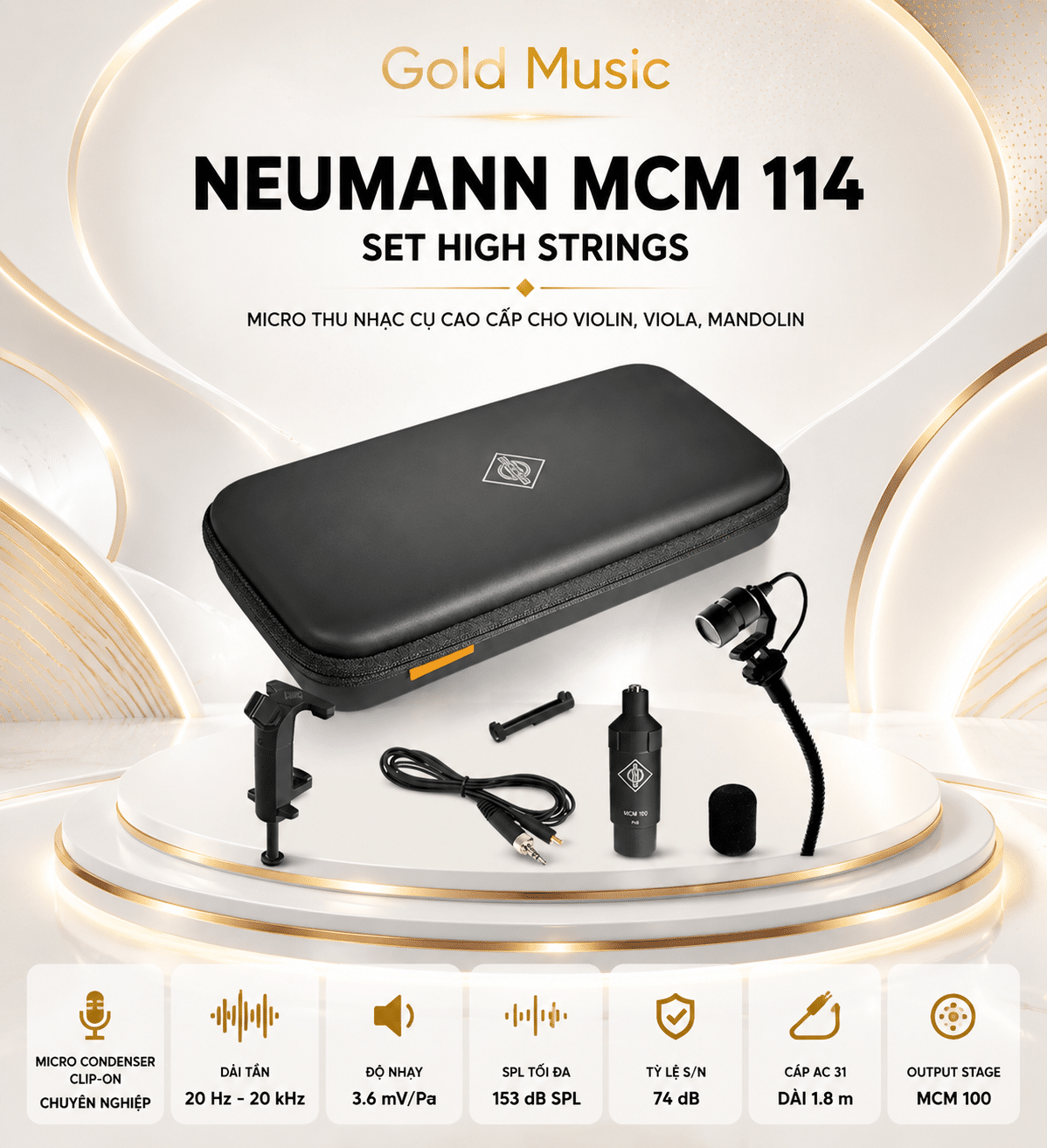 Neumann MCM 114 SET HIGH STRINGS Micro thu nhạc cụ neumann mcm 114 set high strings micro