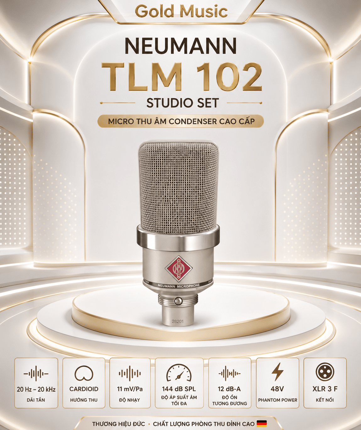 Neumann TLM 102 Studio Set Micro Thu Âm Condenser neumann tlm 102 studio set micro thu 1
