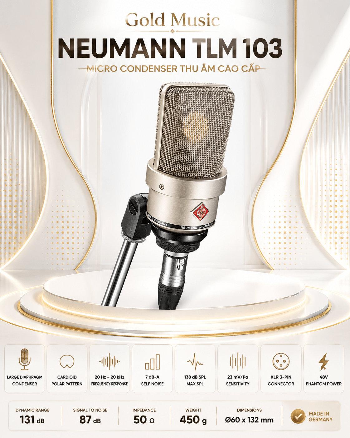 Neumann TLM 103 Micro condenser thu âm neumann tlm 103 micro condenser thu am