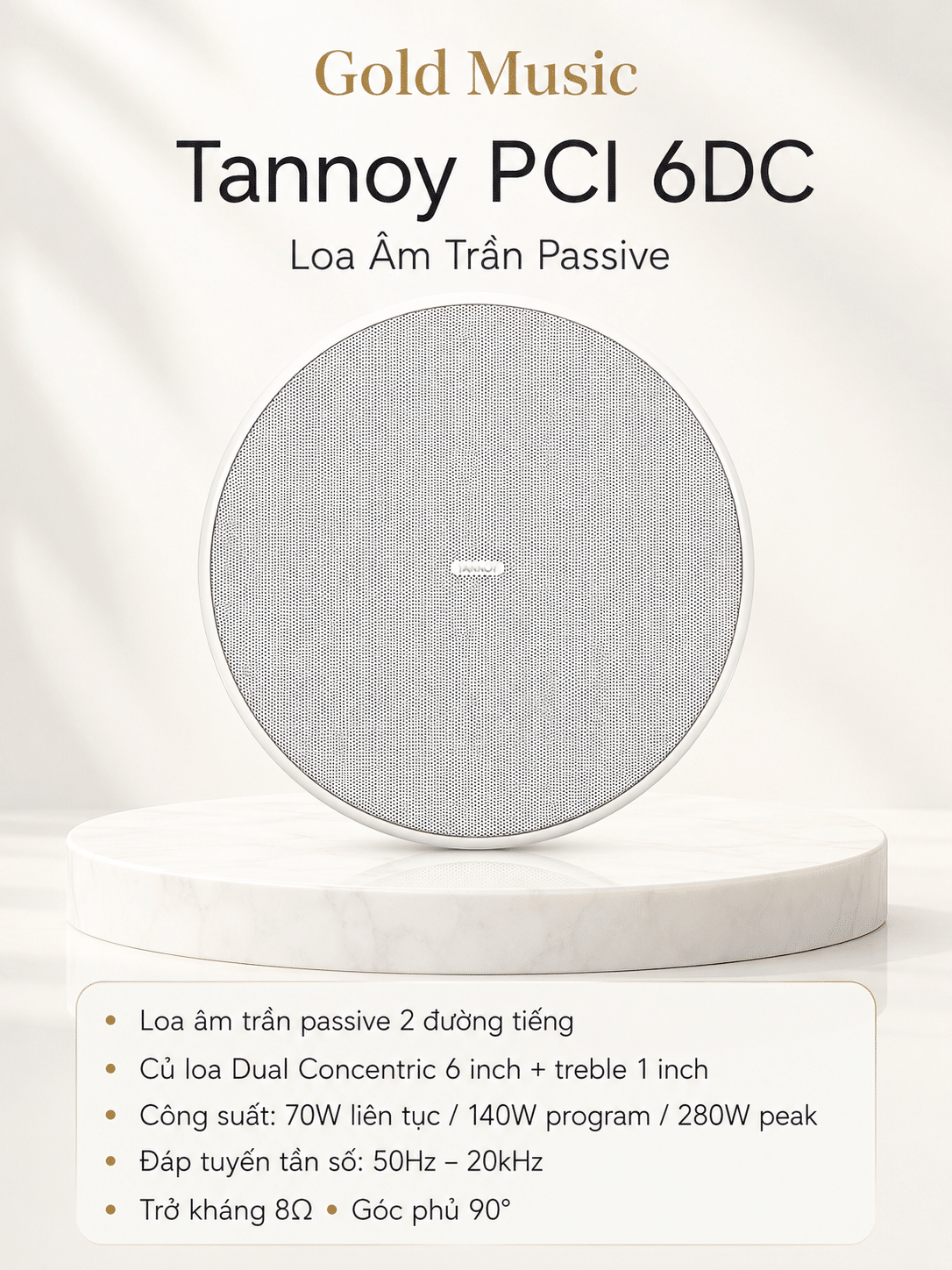 PCI 6DC – Loa Âm Trần Passive Tannoy pci 6dc loa am tran passive tannoy