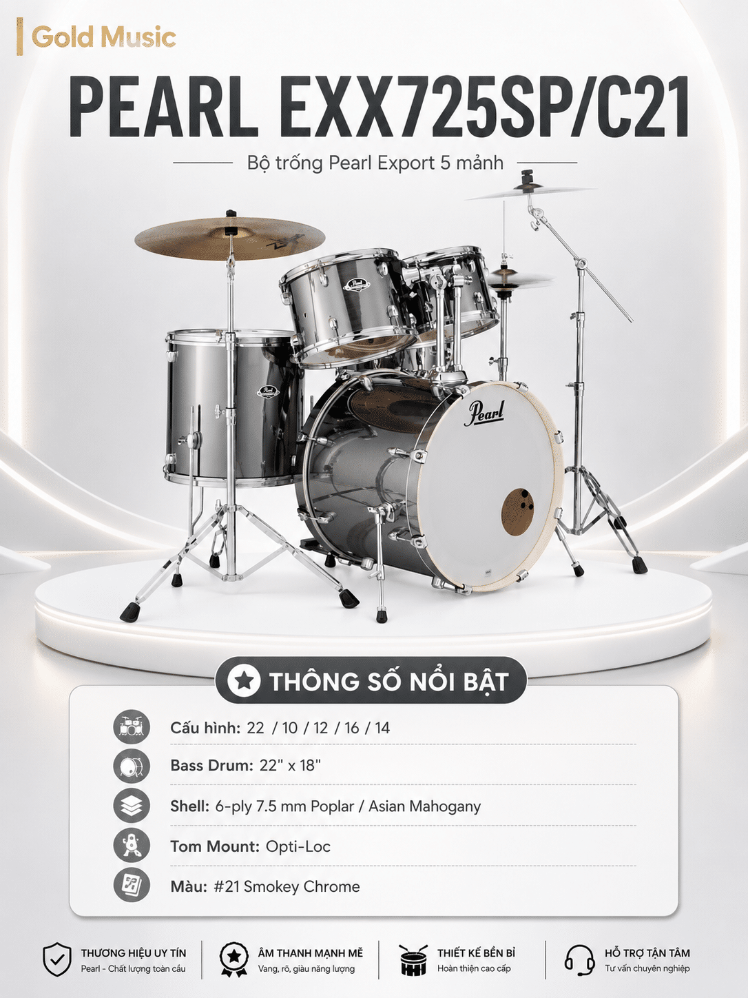 PEARL EXX725SP/C21 TRỐNG BỘ EXPORT MÀU 21 pearl exx725sp c21 bo export 21 trong