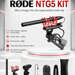 Rode NTG5 KIT Micro shotgun thu âm super cardioid chính xác