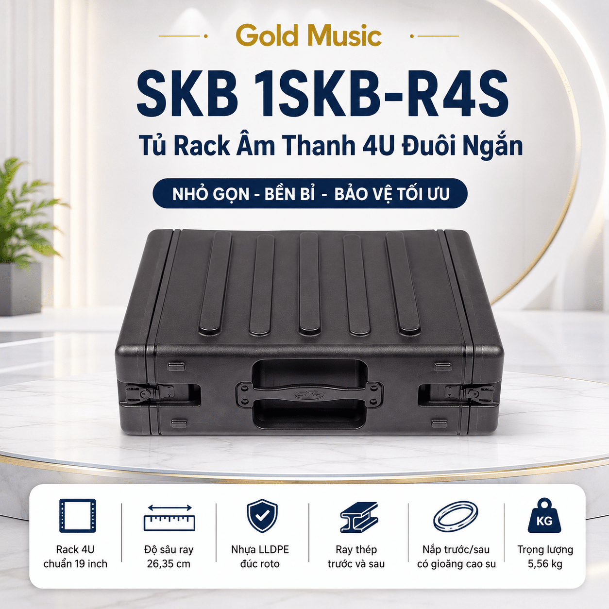 SKB 1SKB-R4S Tủ âm thanh - Case Đuôi Ngắn SKB skb 1skb r4s tu am thanh case
