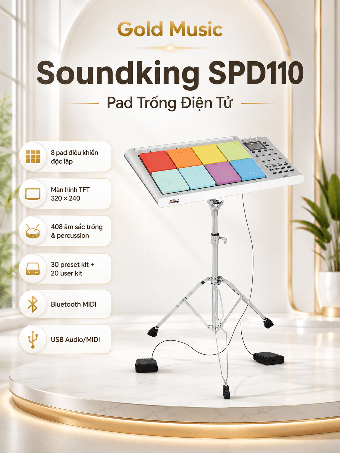 SOUNDKING SPD110 – Pad trống điện tử soundking spd110 pad trong dien tu