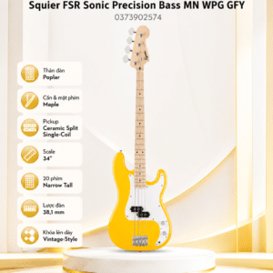 Squier 0373902574 ĐÀN BASS FSR SONIC P BASS MN WPG GFY squier 0373902574 dan bass fsr sonic