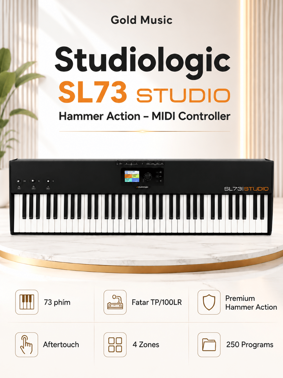Studiologic SL73 Studio Hammer Action – Midi Controller studiologic sl73 studio hammer action midi controller