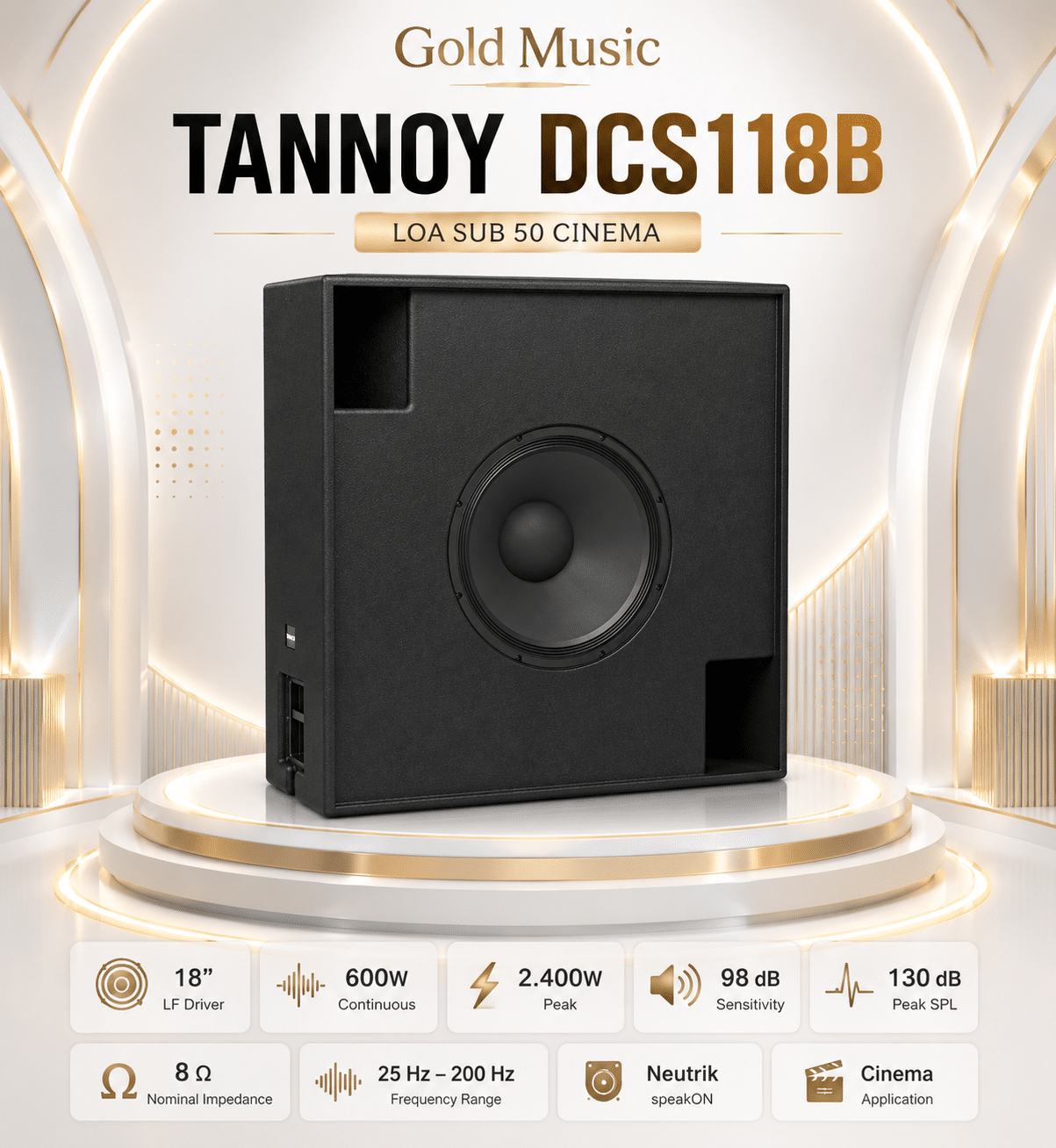 Tannoy DCS118B Loa Sub 50 cinema tannoy dcs118b loa sub 50 cinema
