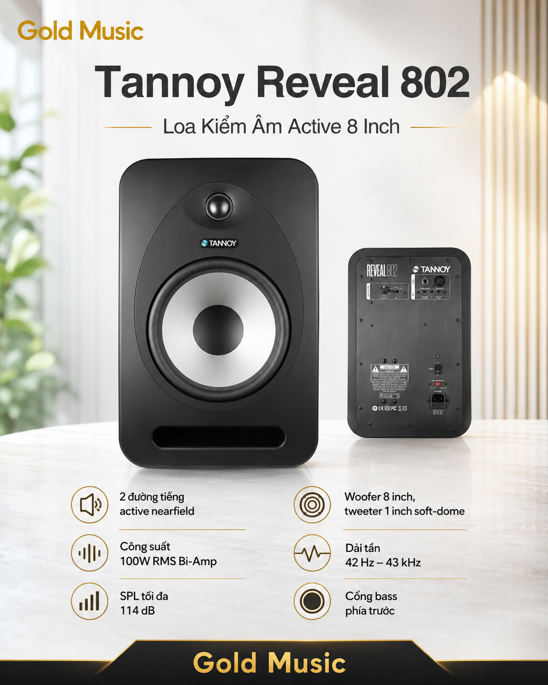 Tannoy Reveal 802 Loa Kiểm âm tannoy reveal 802 loa kiem am
