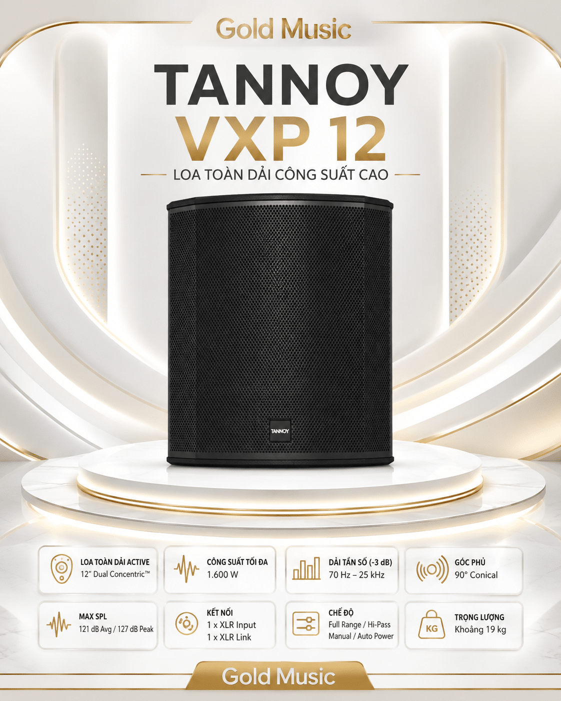 Tannoy VXP 12 Loa Toàn Dải Công Suất Cao tannoy vxp 12 loa toan dai cao