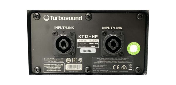turbosound kt12 hp loa full passive 2000w 12inch 3