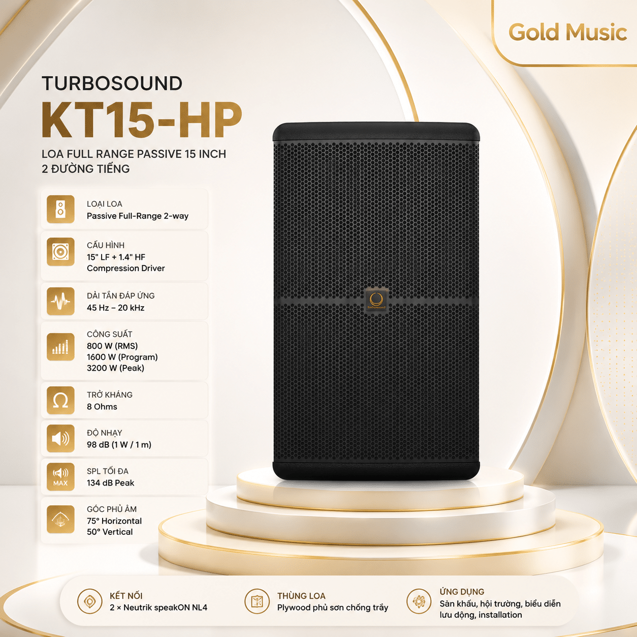 Turbosound KT15-HP Loa Full 4 tấc turbosound kt15 hp loa full 4 tac
