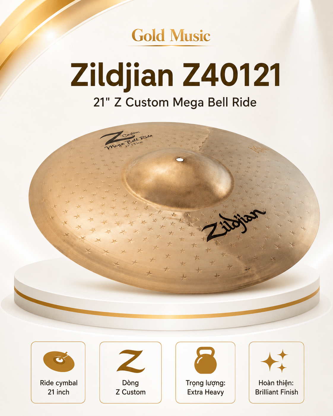 Zildjian Z40121 lá ride 21 inch Z Custom Mega Bell zildjian z40121 la ride 21 z custom