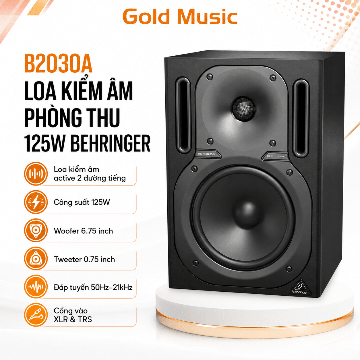 B2030A Loa Kiểm Âm Phòng Thu 125w Behringer b2030a loa kiem am phong thu 125w