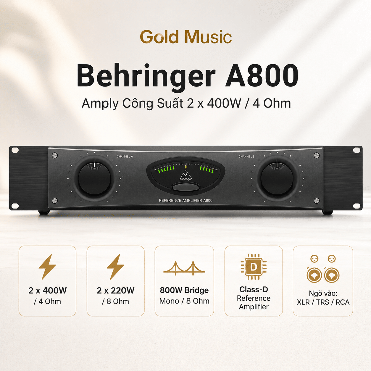 Behringer A800 Amply Công Suất 2 x 400w / 4ohm behringer a800 amply cong suat 2 x 400w 4ohm