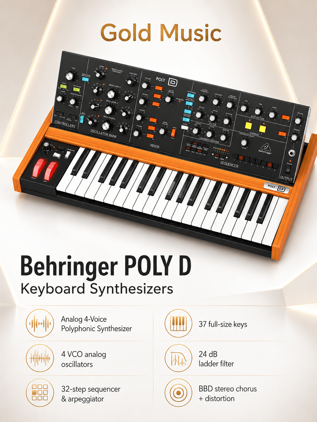 Behringer Poly D Keyboard Synthesizers behringer poly d keyboard synthesizers