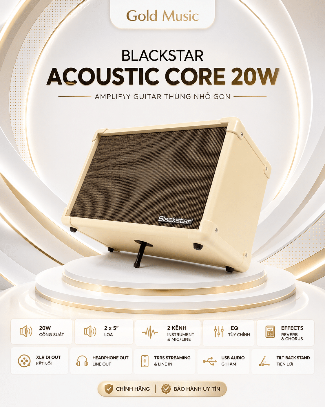 Blackstar Acoustic Core 20W amply guitar thùng nhỏ gọn blackstar acoustic core 20w