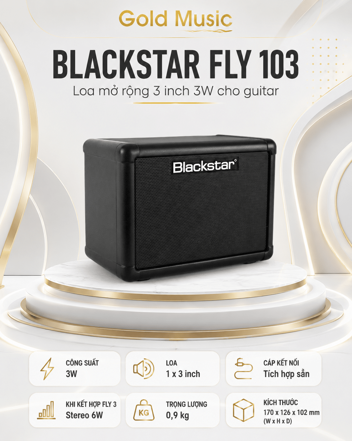 Blackstar Fly 103 loa mở rộng 3 inch 3W cho guitar blackstar fly 103 loa mo rong