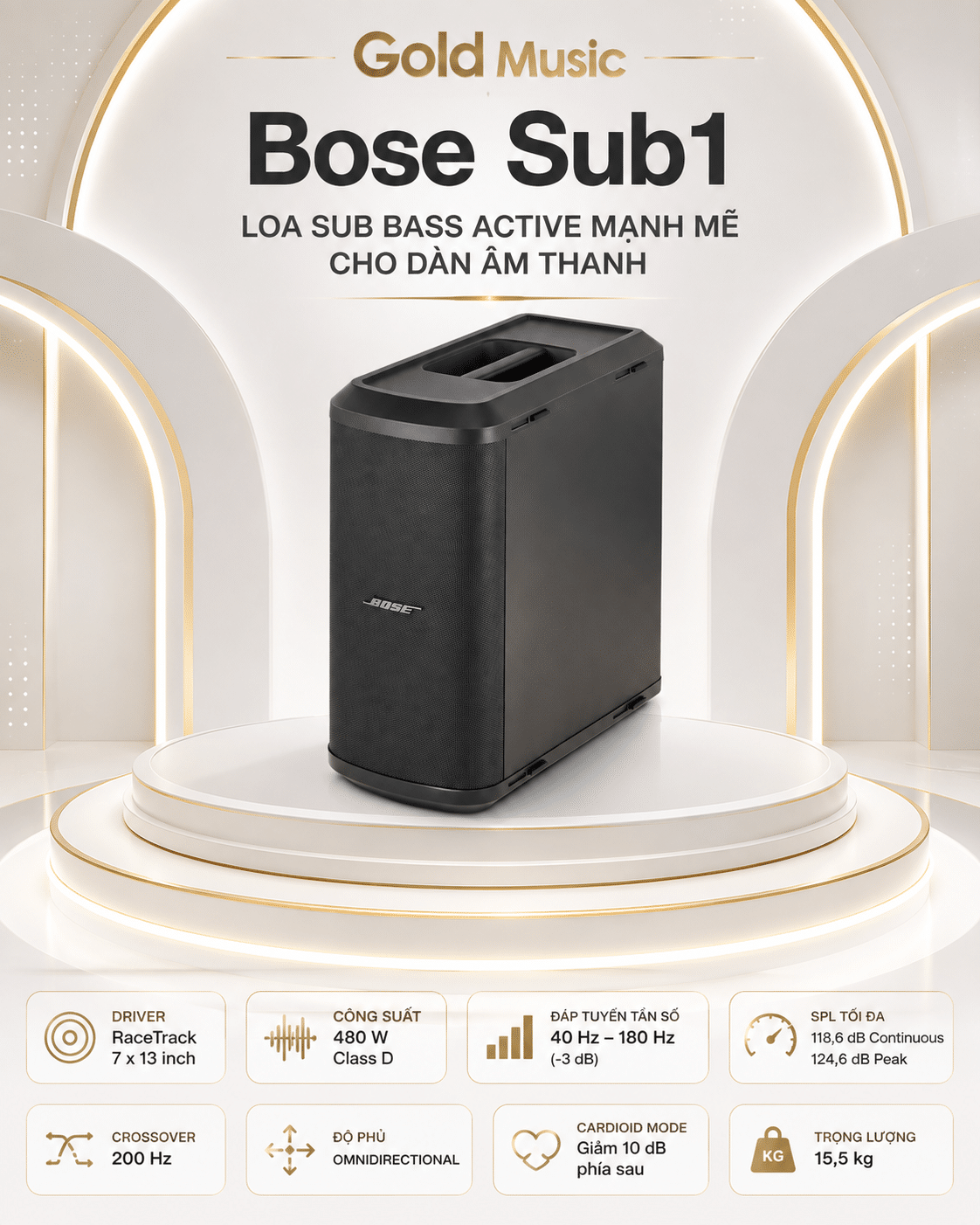 Bose Sub1 loa sub bass mạnh mẽ cho dàn âm thanh bose sub1 loa sub bass cho dan