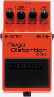 Boss MD-2 pedal distortion tạo âm méo mạnh mẽ boss md2 mega distortion 2
