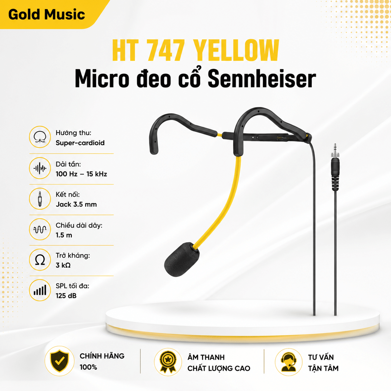 HT 747 YELLOW Micro đeo cổ Sennheiser ht 747 yellow micro deo sennheiser