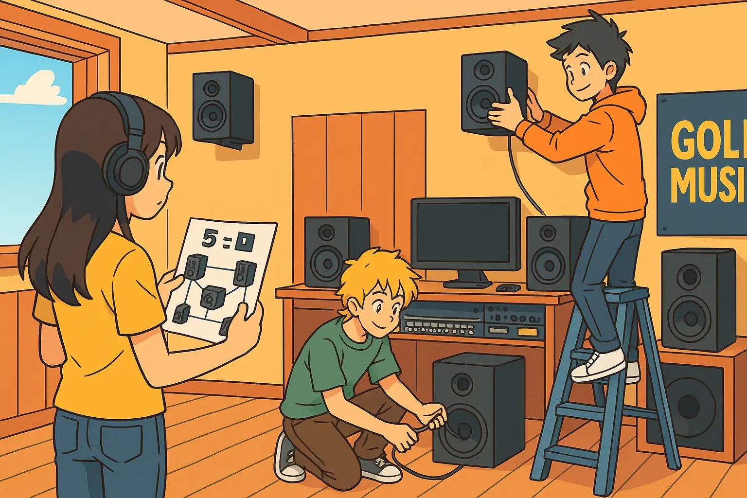 huong dan lap dat he thong loa kiem am 5 1 trong phong thu nho 2 huong dan lap dat he thong loa kiem am 5 1 trong phong thu nho 2