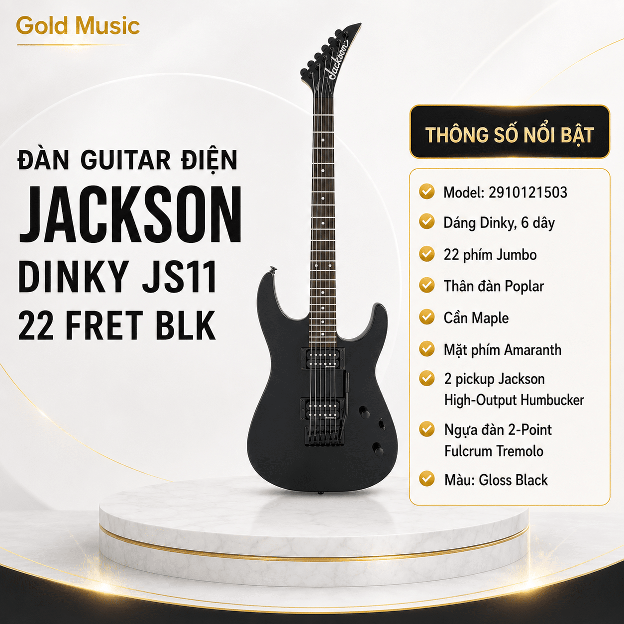 JACKON 2910121503 ĐÀN GUITAR ĐIỆN DINKY JS11 22FRET BLK jackon 2910121503 dan guitar dien dinky js11 22fret blk