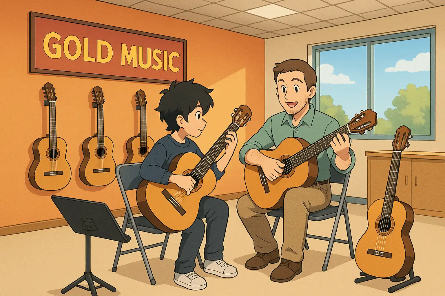 lam sao de chon dan guitar co dien phu hop voi nguoi choi trung cap 1