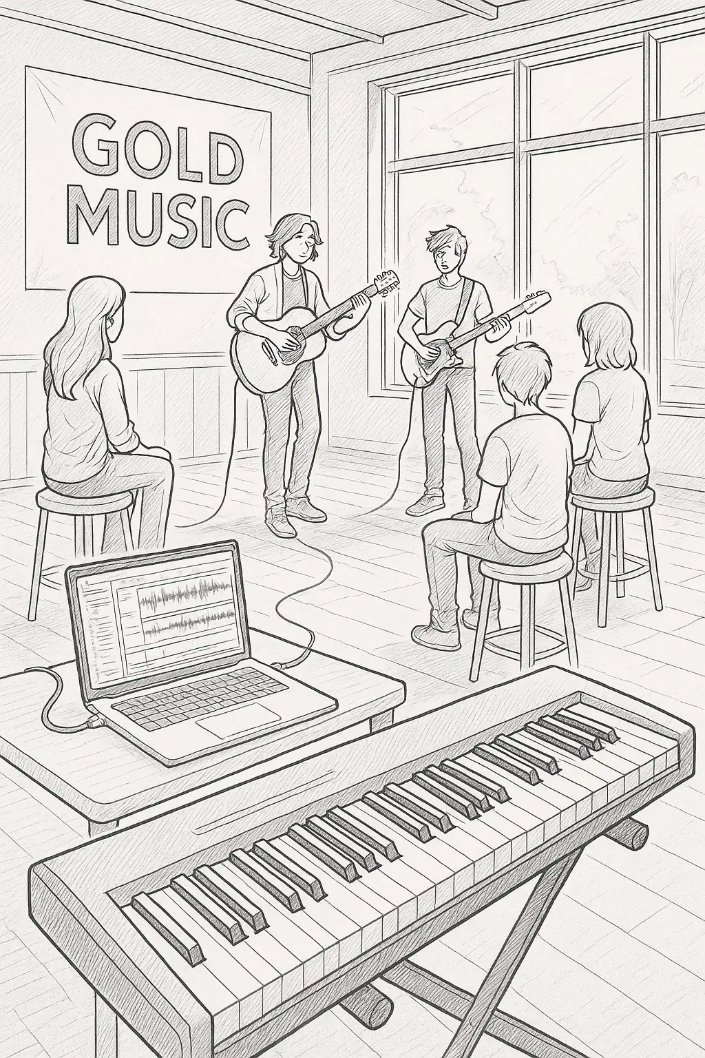 lam sao de ket noi piano dien voi phan mem thu am
