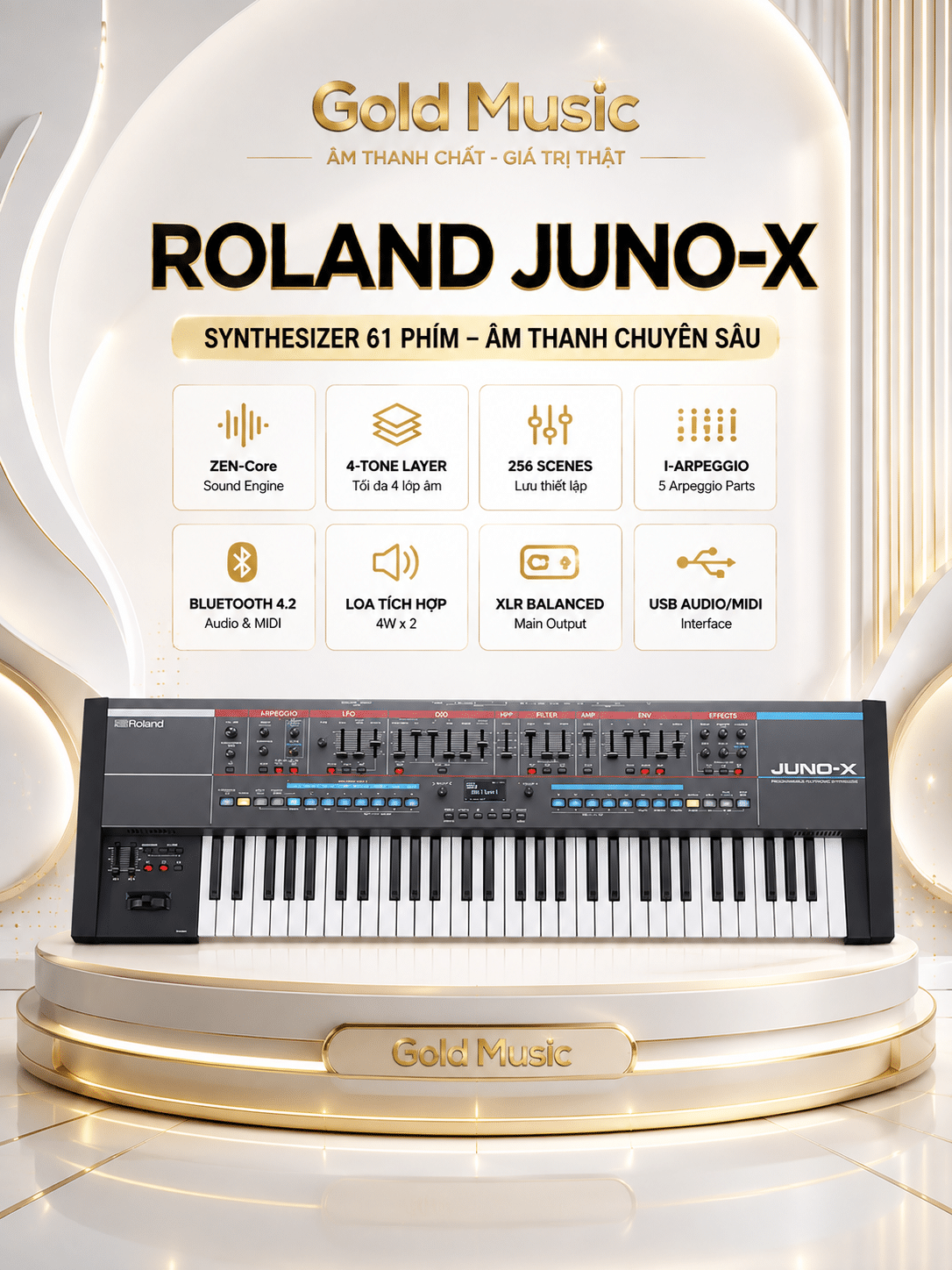Roland JUNO-X đàn phím điện tử 61 phím âm thanh chuyên sâu roland juno x dan phim dien tu