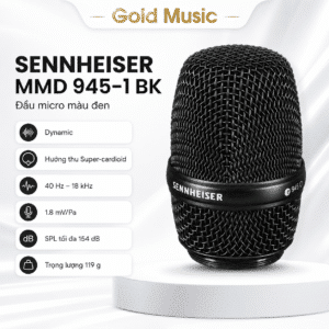 SENNHEISER MMD 945-1 BK Đầu micro, màu đen sennheiser mmd 945 1 bk dau micro